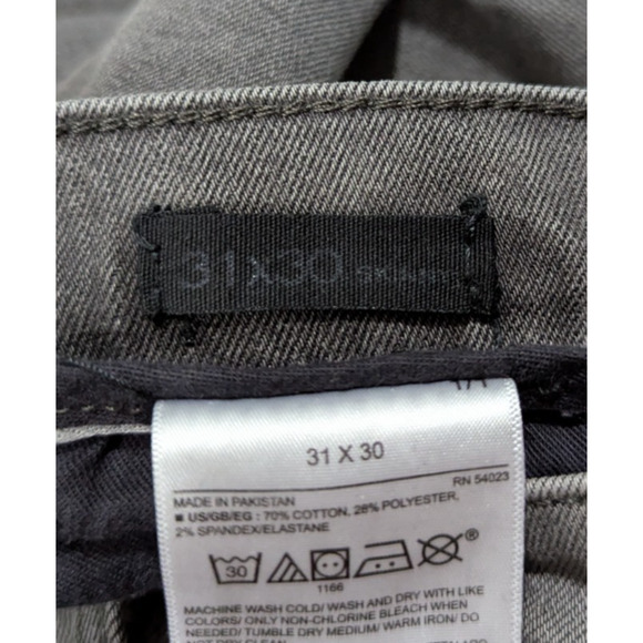 Banana Republic men sz 31/30 Skinny Jeans gray button fly stretchy 1037 - Picture 7 of 8